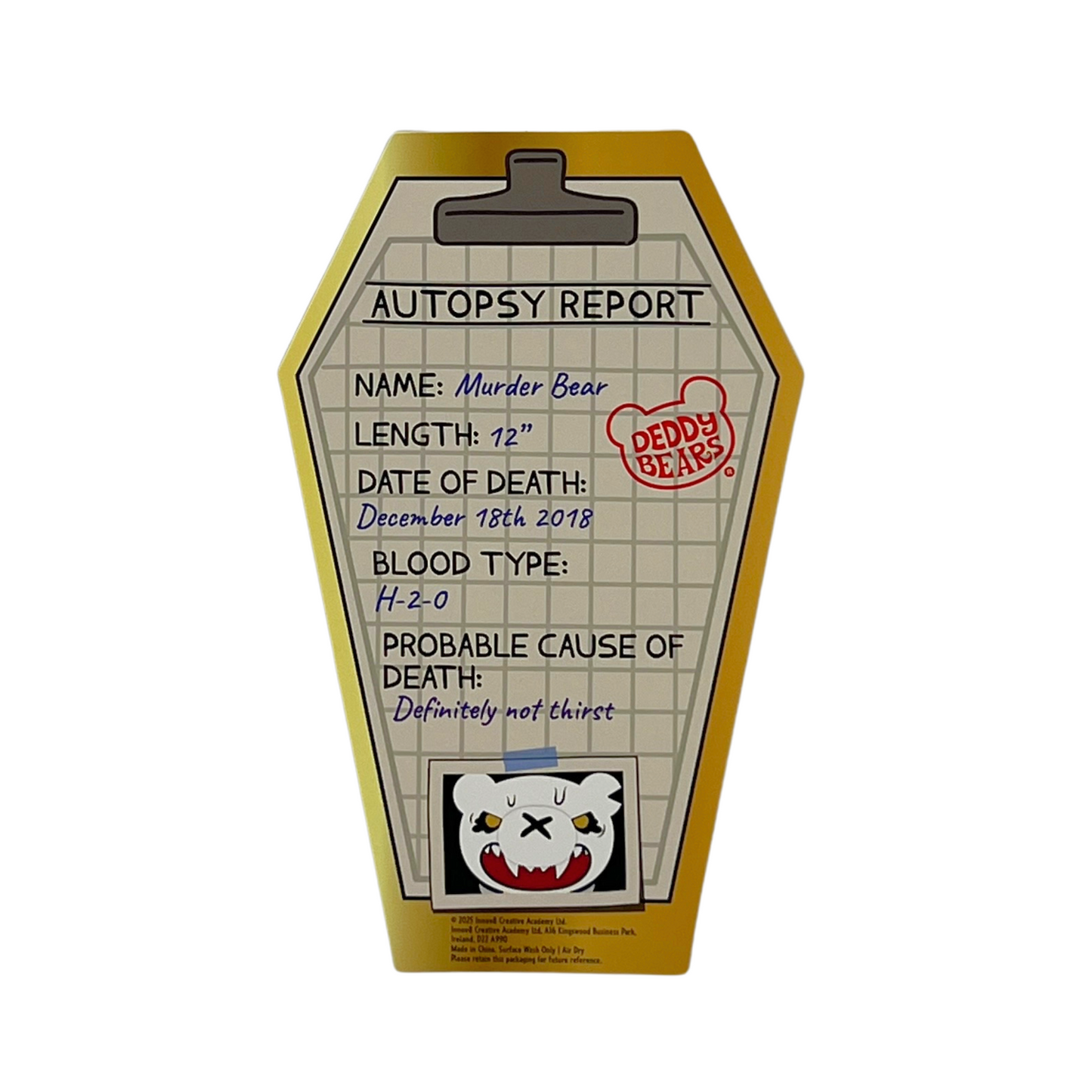 Murder Bear 12” Plush Coffin Box – Limited-Edition Deddy Bear